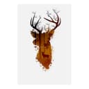 Wandbild Deer in the Morning | Weiß