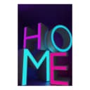 Wandbild Home Neon Leinen Violett 60 x 90cm | Lila