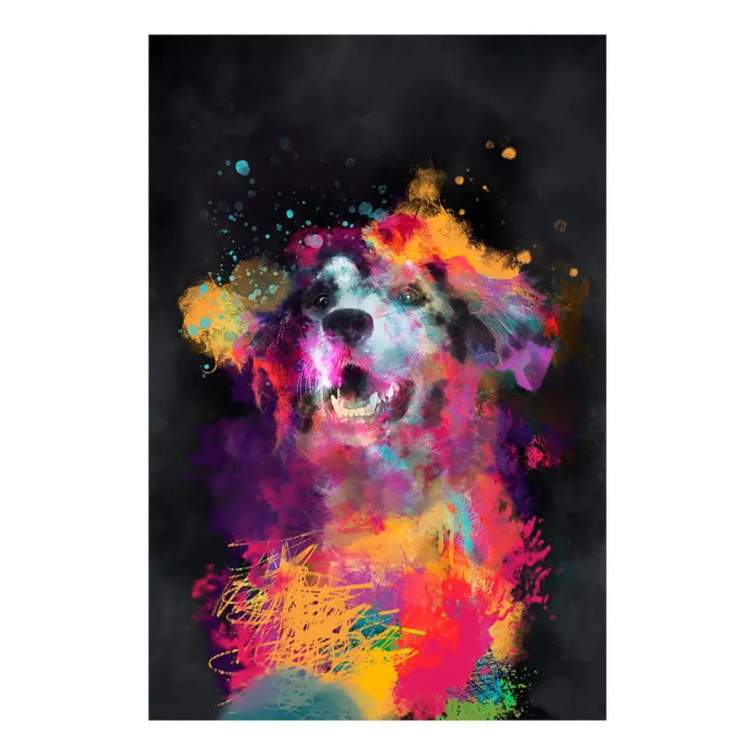 Wandbild Dogs Joy | Mehrfarbig