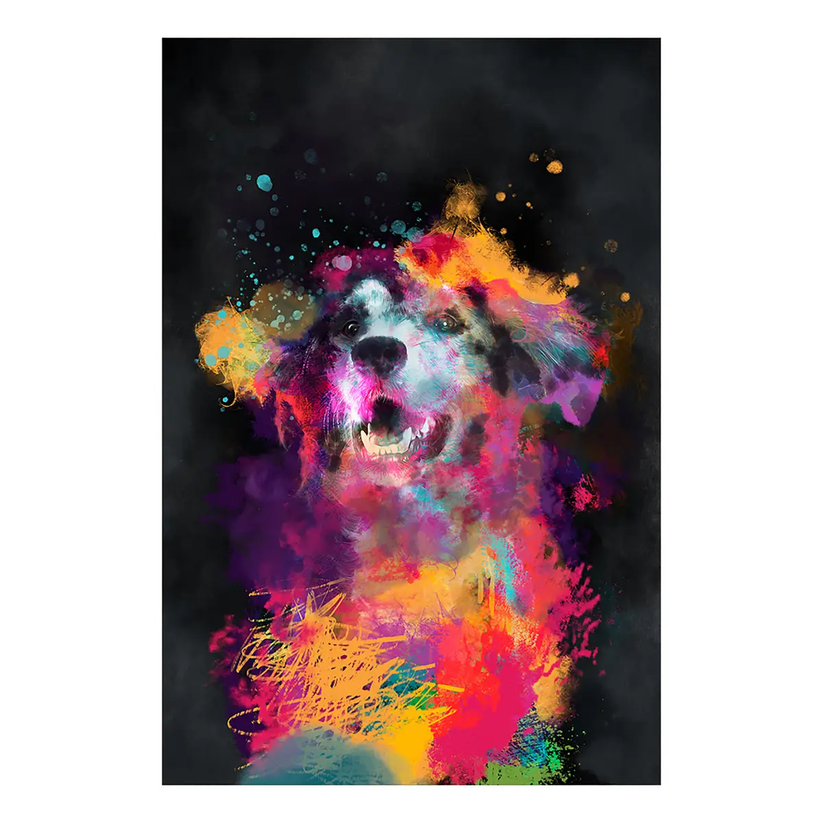 Wandbild Dogs Joy | Mehrfarbig