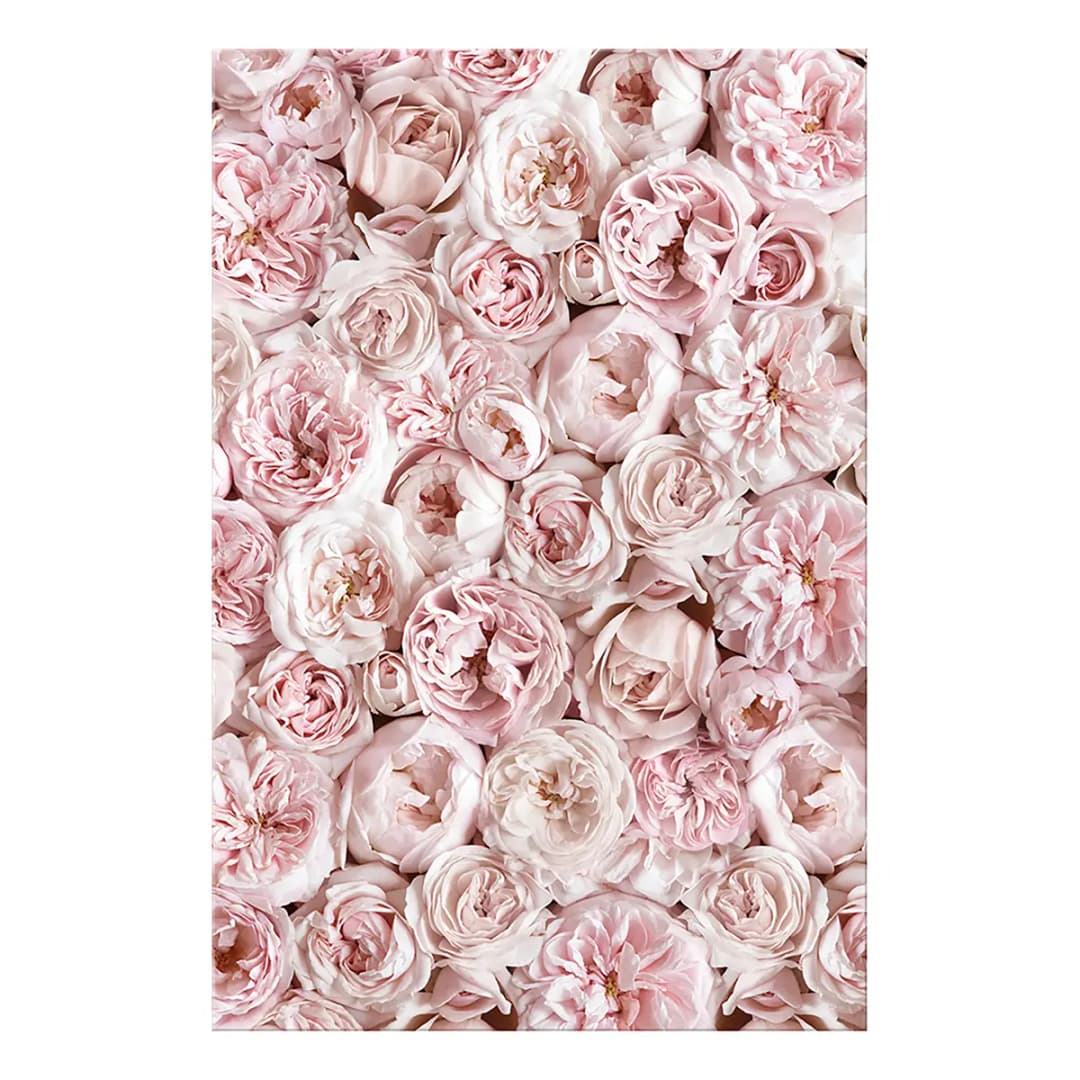 Wandbild Flowers From the Garden Leinen Pink 60 x 90cm | Pink
