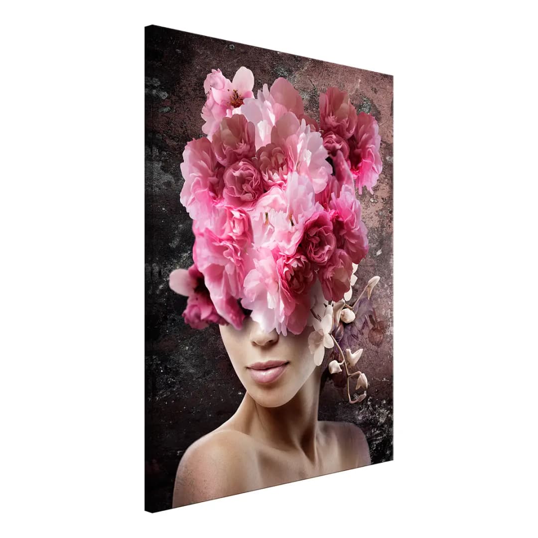 Wandbild Spring Awakening Leinen Pink | Pink
