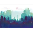 Vlies Fototapete Fairytale Landscape 400cm | Mehrfarbig