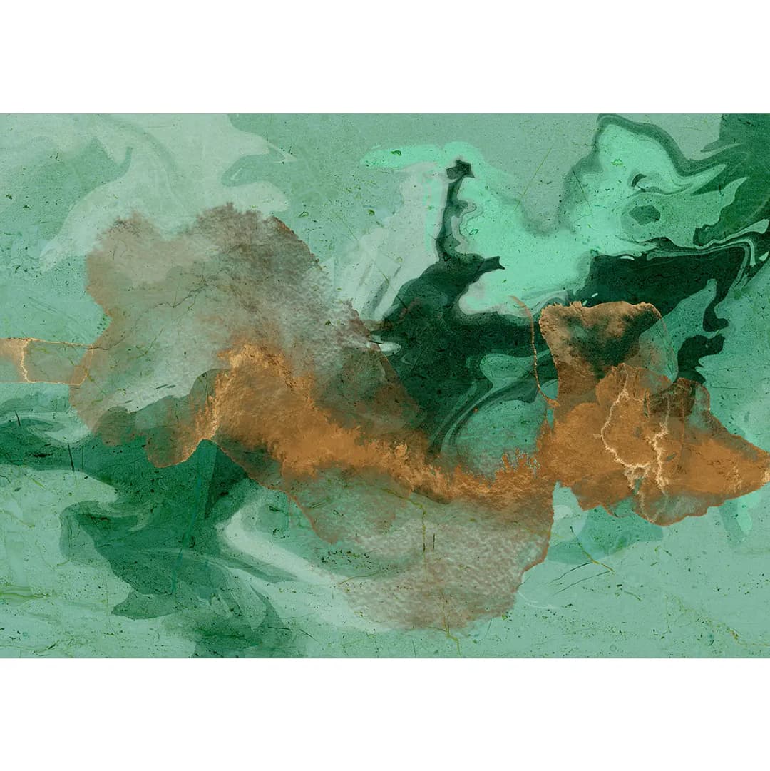 Vlies Fototapete Malachite Play | Grün