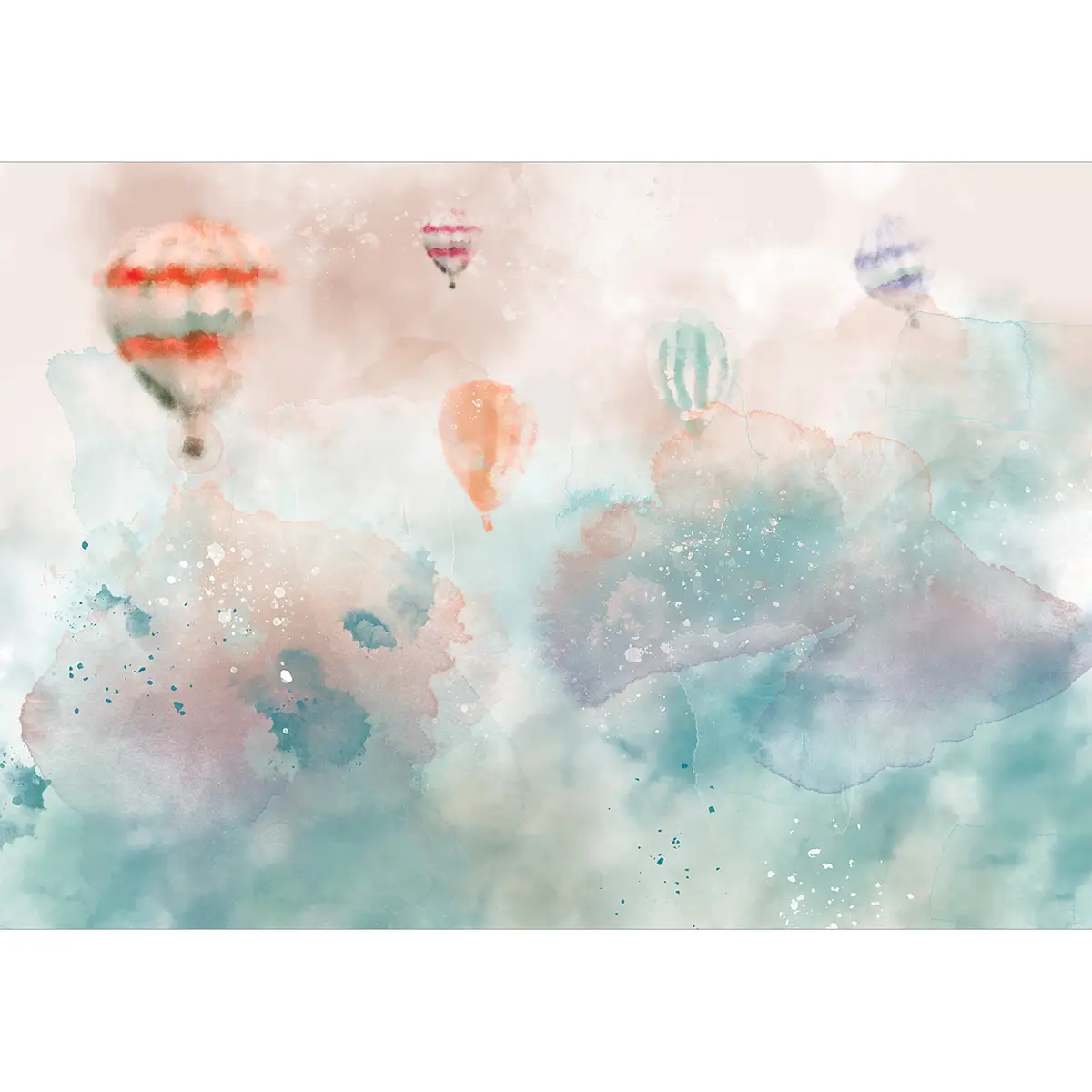 Vlies Fototapete Balloon Dream 450cm | Mehrfarbig