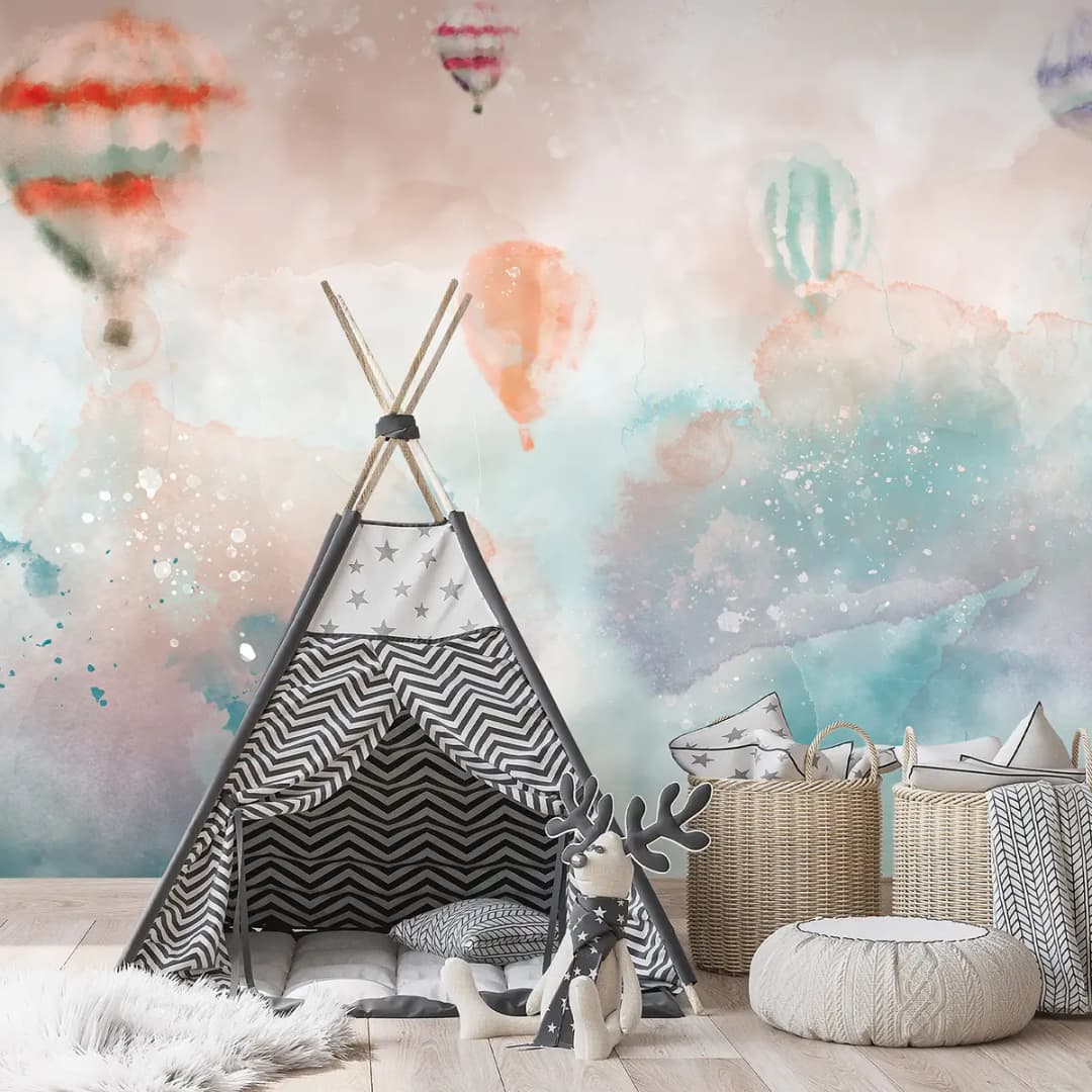 Vlies Fototapete Balloon Dream | Mehrfarbig