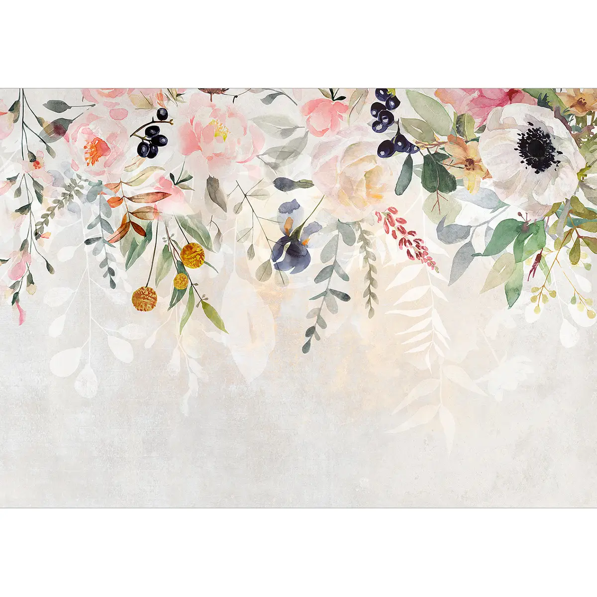 Vlies Fototapete Spring Flowers 100cm | Grau