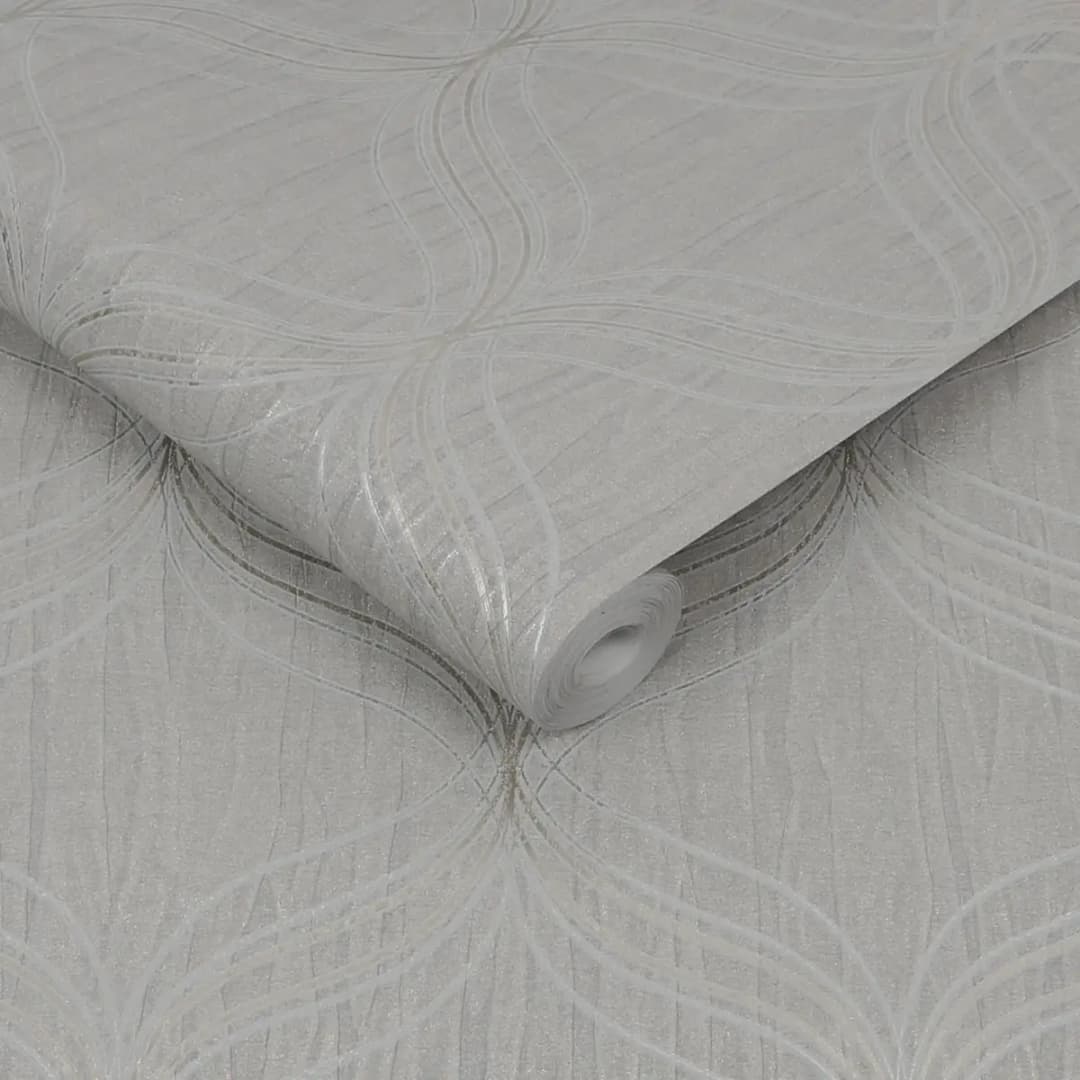 Vliestapete Optical Geo | Silber