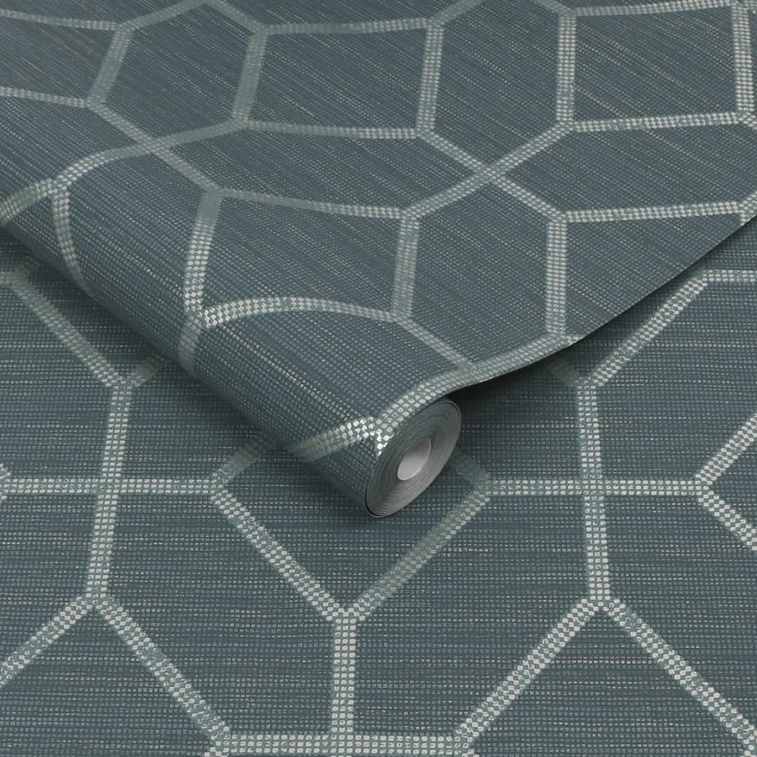 Vliestapete Asscher Geo | Blau