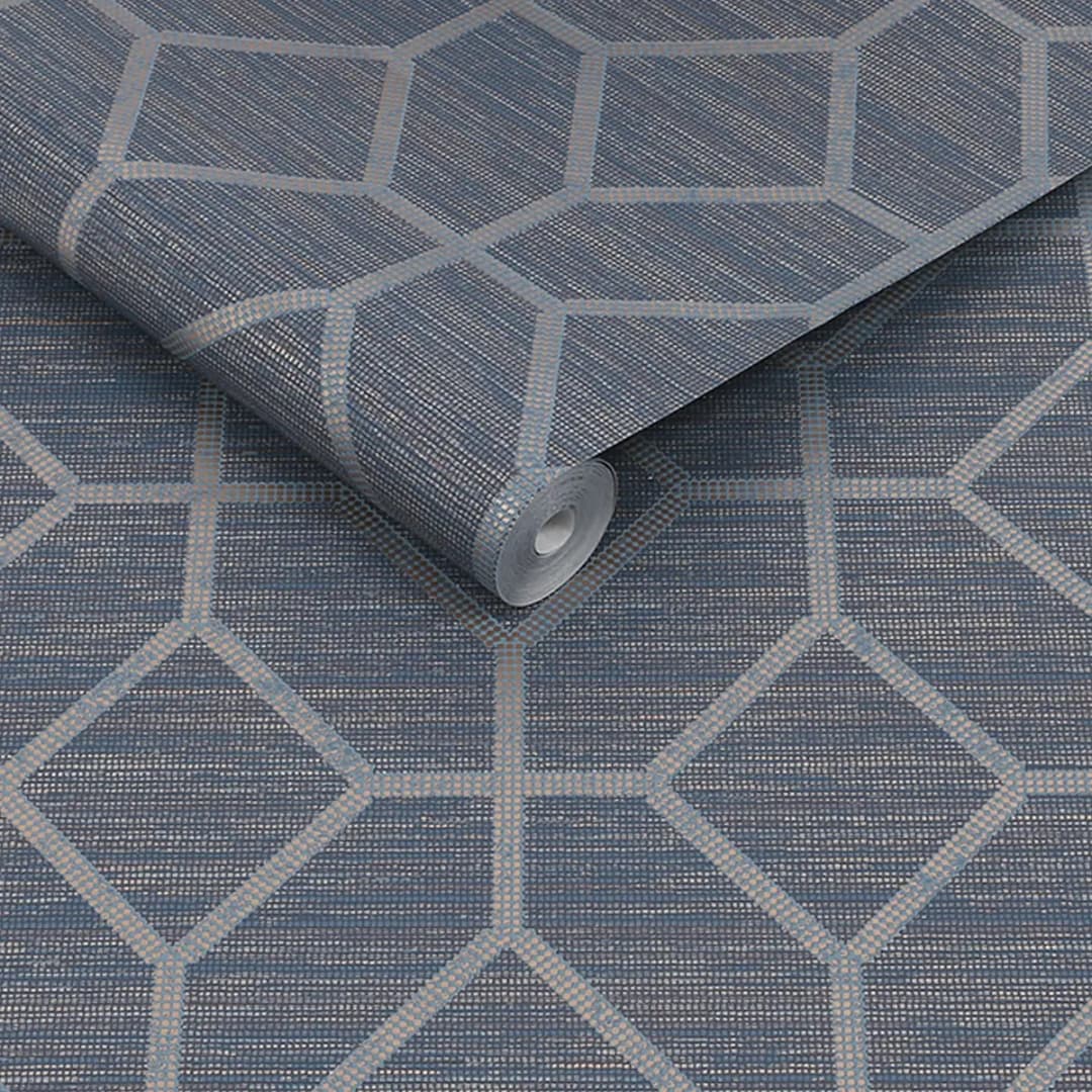 Vliestapete Asscher Geo | Blau