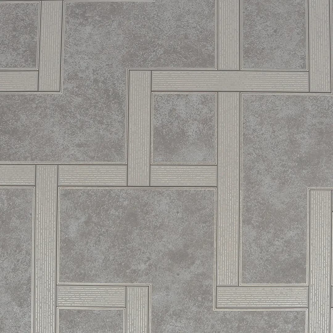 Vliestapete Gilded Greek Key | Grau