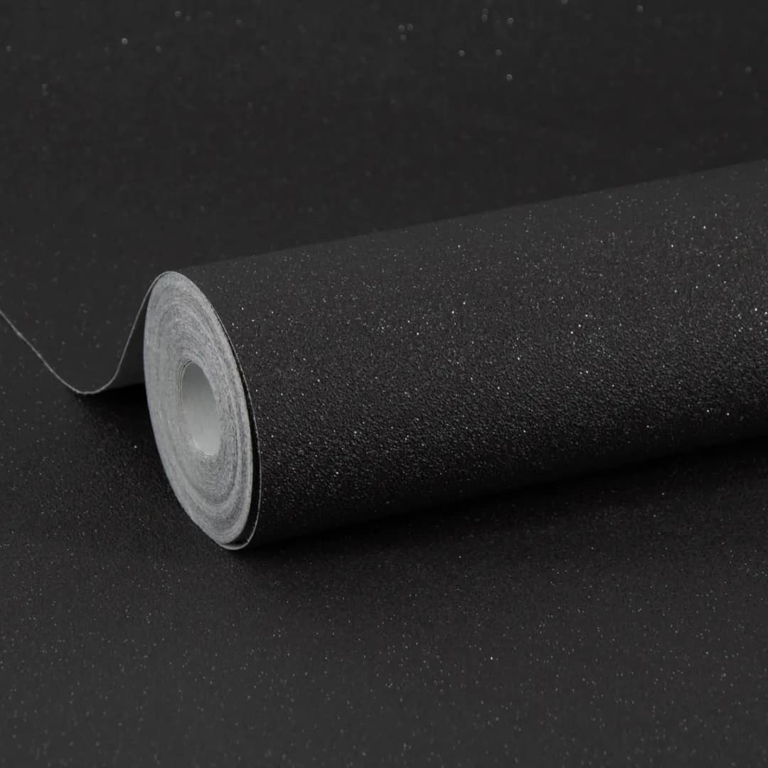 Vliestapete Basic Glitzer | Schwarz