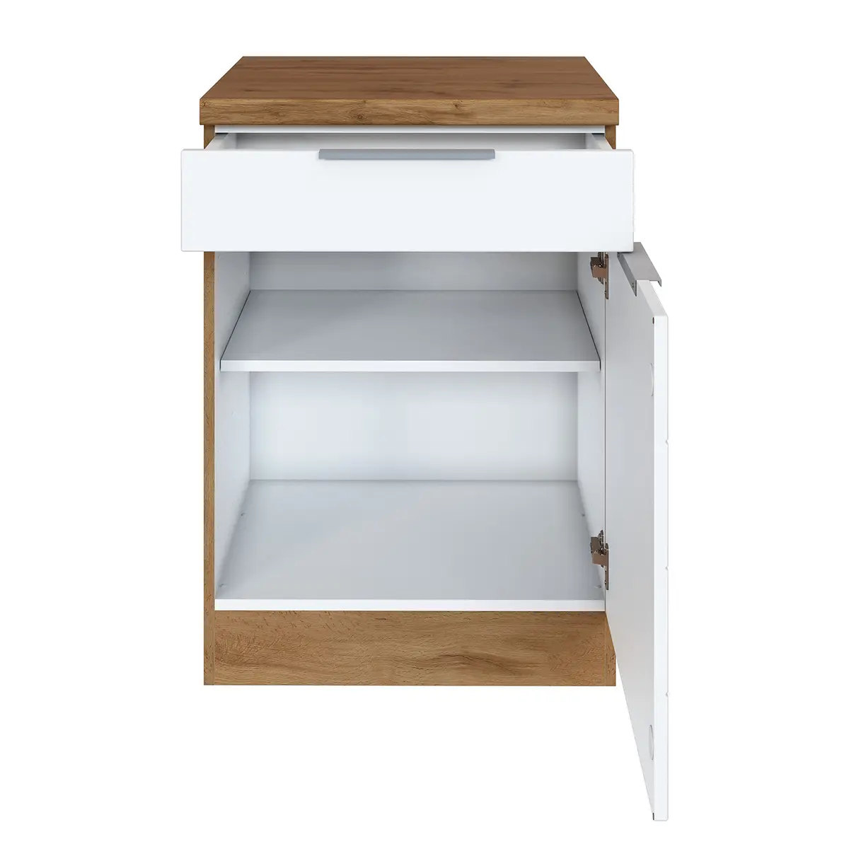 Unterschrank Florenz I 60cm Weiß/Matt Weiß | Weiß