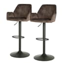 Barhocker Prace 2er-Set | Grau