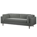 Sofa Sesame 3-Sitzer Grau Samt Vaia | Grau