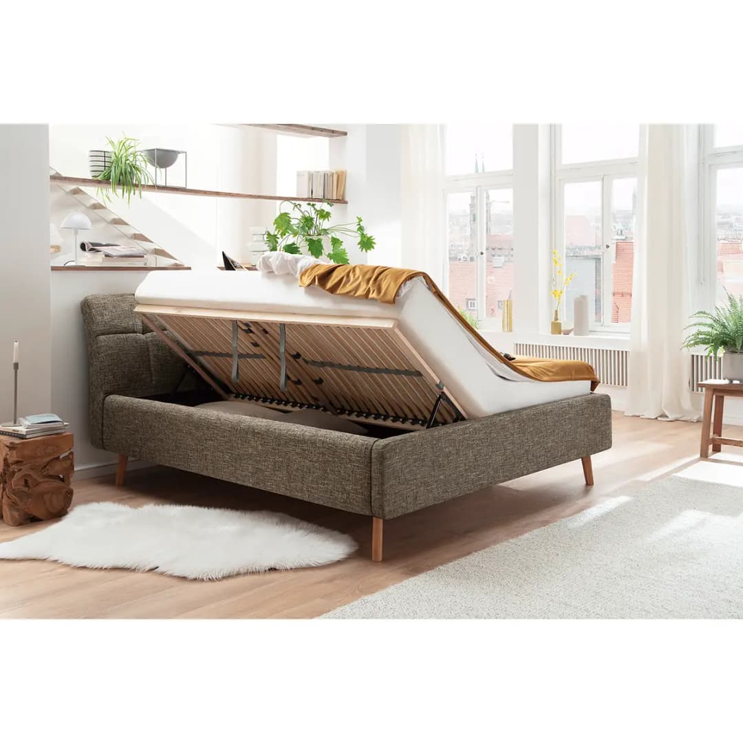 Polsterbett Mila II 180 x 200cm | Braun