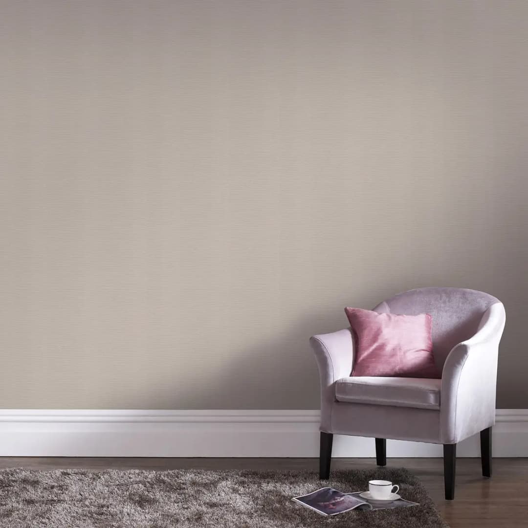 Vliestapete Textil Uni | Braun