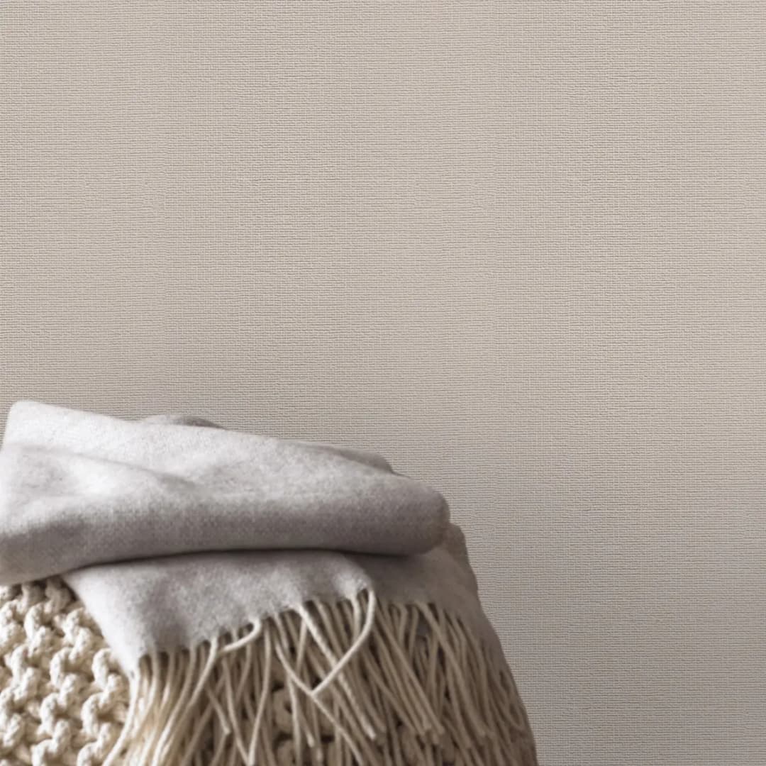 Vliestapete Textil Uni | Braun