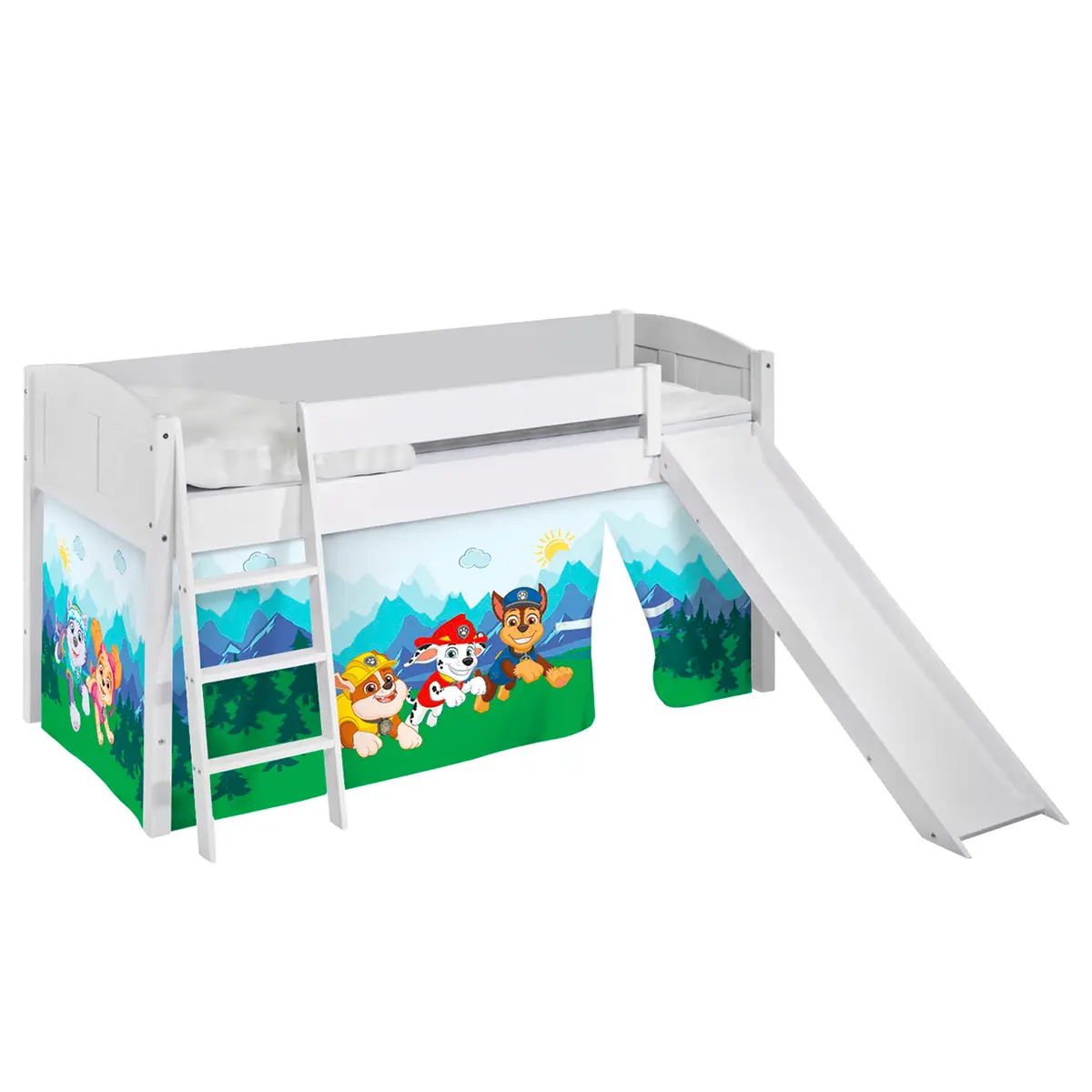 Hochbett Landhaus Paw Patrol | Weiß
