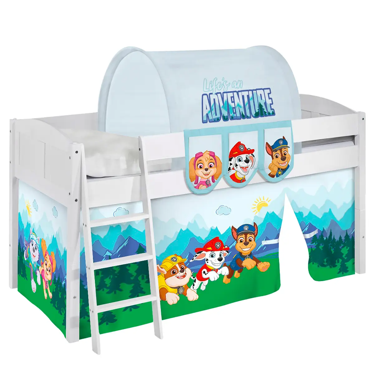 Hochbett Landhaus Paw Patrol | Weiß