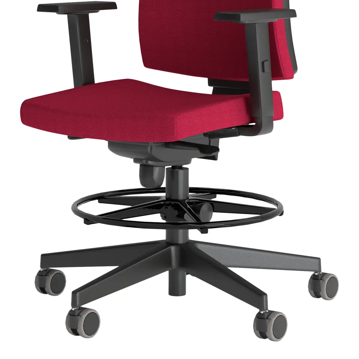 Ergonomischer Bürostuhl NAVIGO COUNTER | Rot
