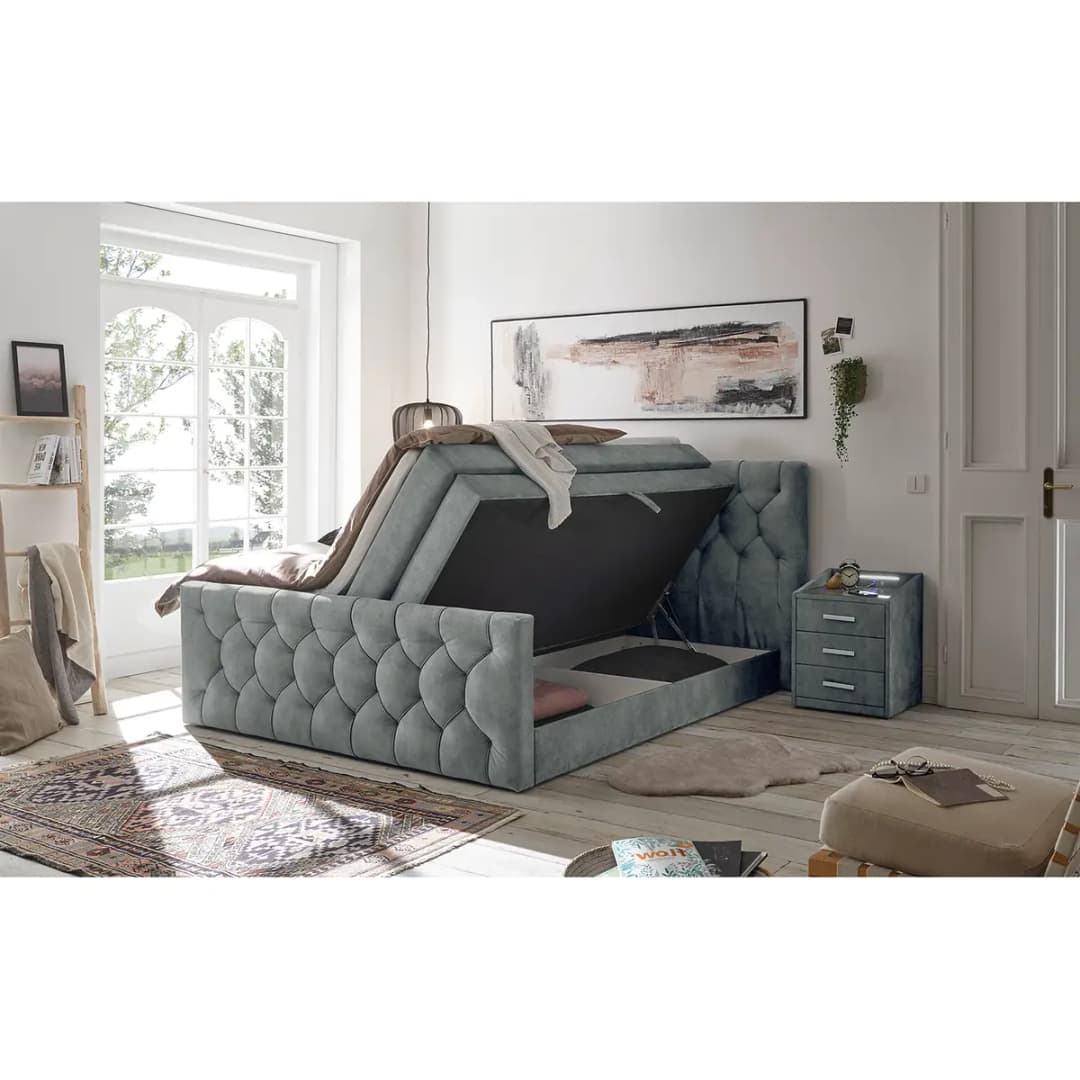 Boxspringbett Stony Hill | Grau