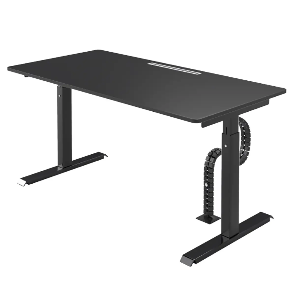 Schreibtisch Warnant 160cm Schwarz/Schwarz | Schwarz