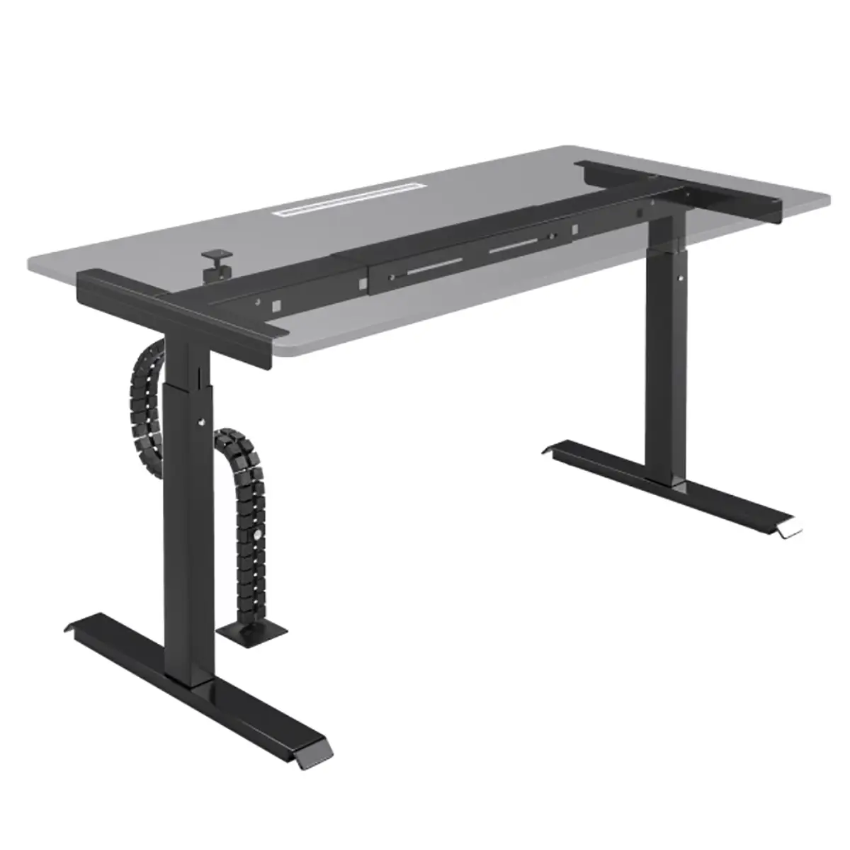 Schreibtisch Warnant 160cm Schwarz/Schwarz | Schwarz