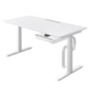 Schreibtisch Warnes II 140cm Weiß/Weiß | Weiß