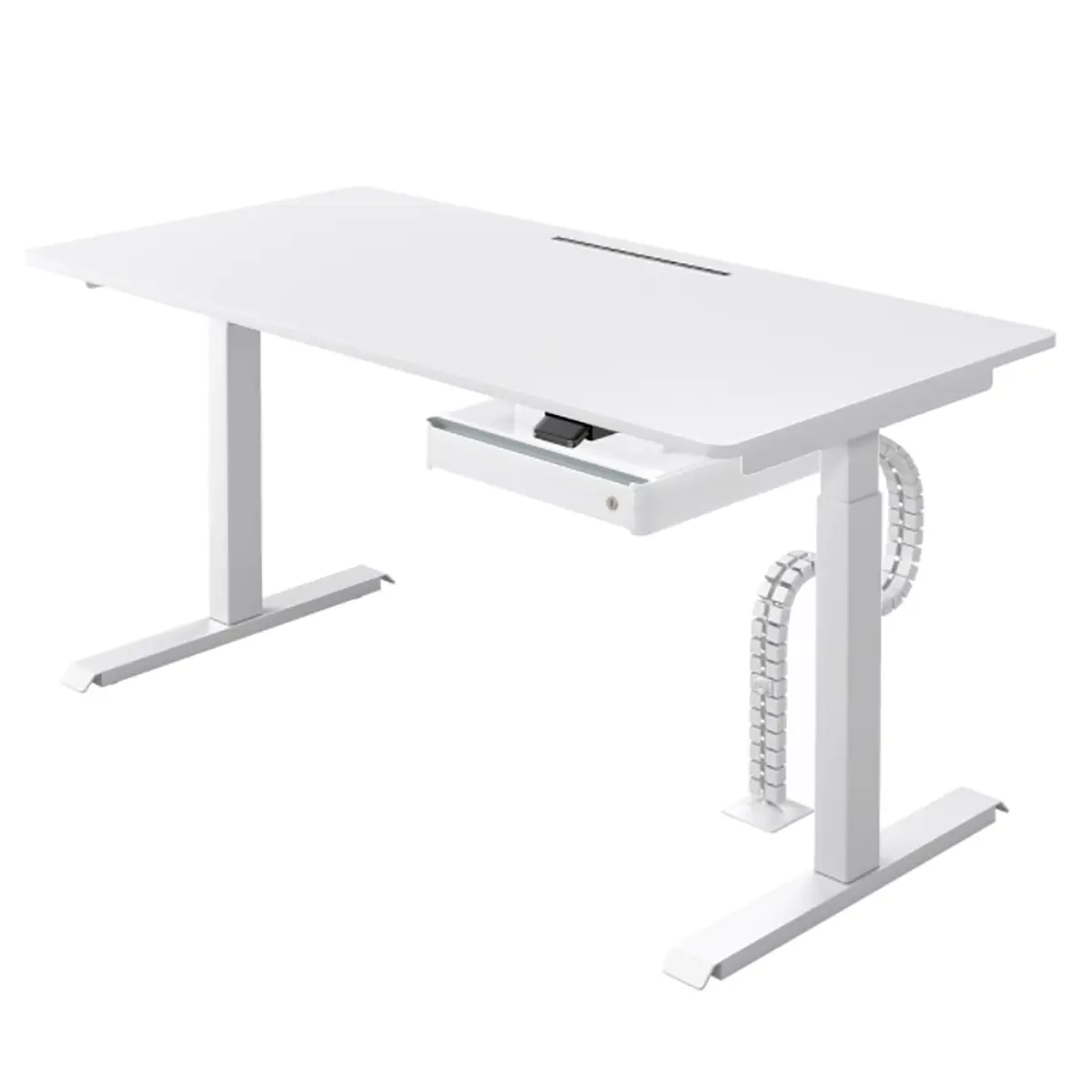 Schreibtisch Warnes II 160cm Weiß/Weiß | Weiß