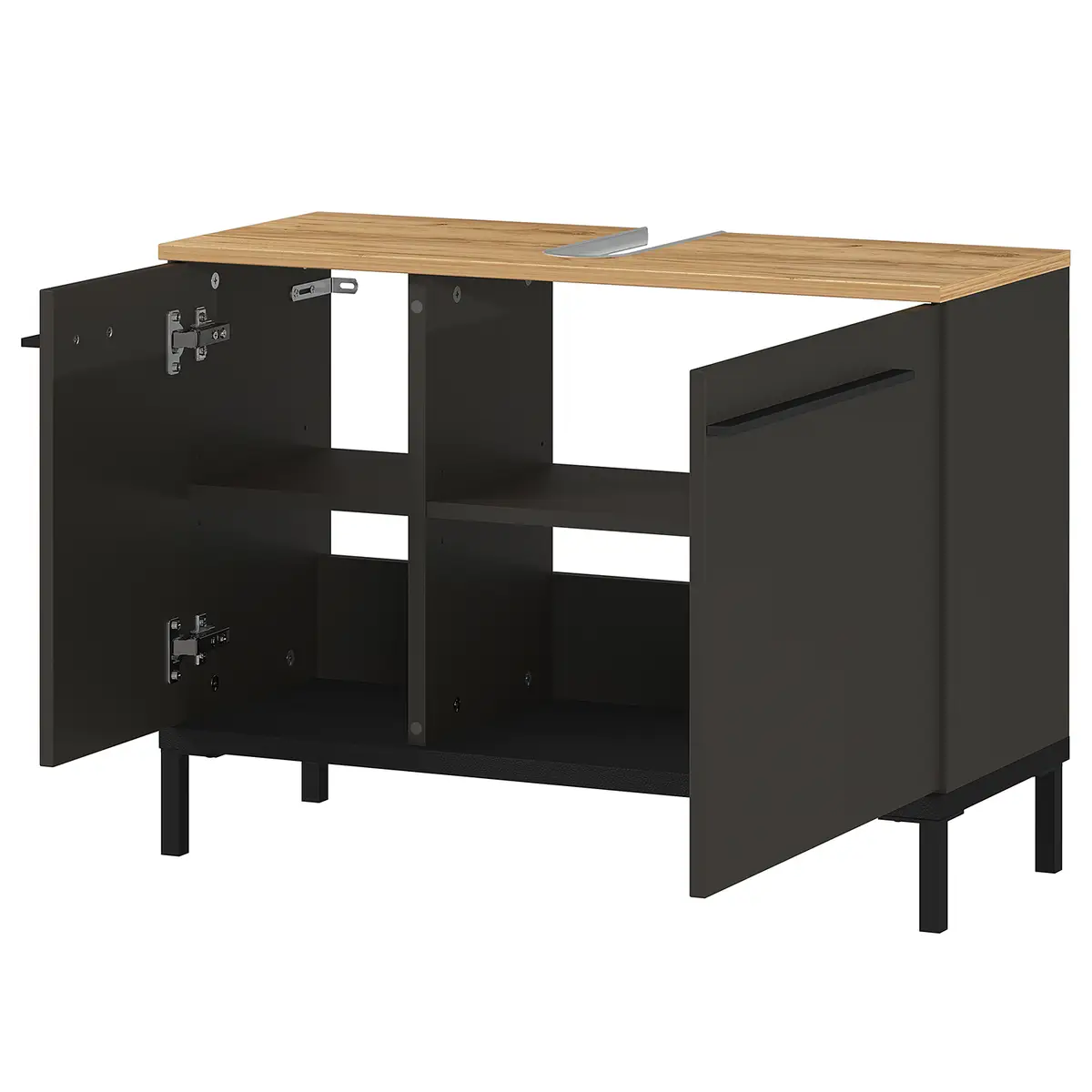 Waschbeckenunterschrank Yonkers | Grau