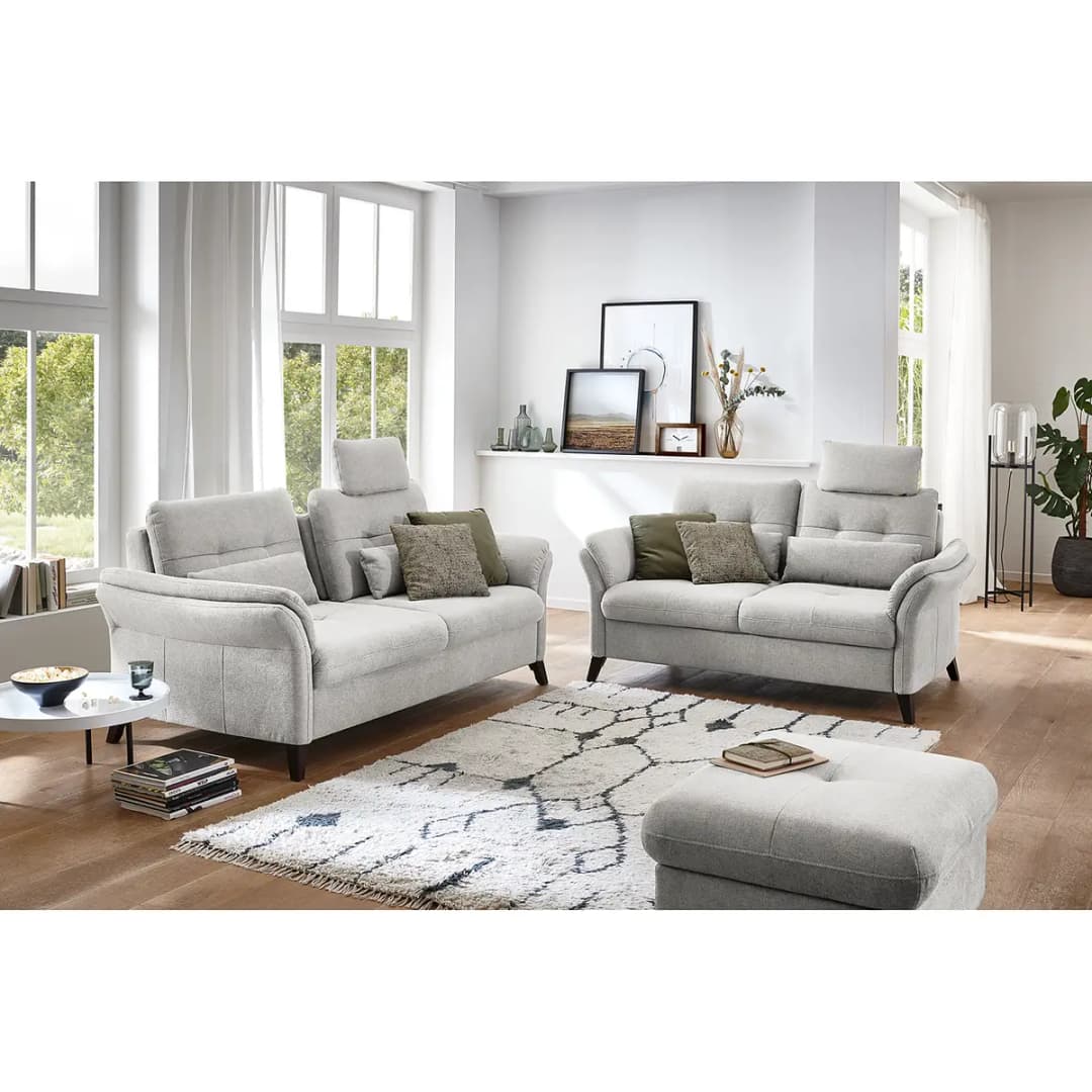 Polsterhocker Wintertime | Grau