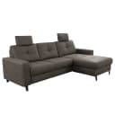 Ecksofa WadiWOOD IV Grau Microfaser Taeko | Grau
