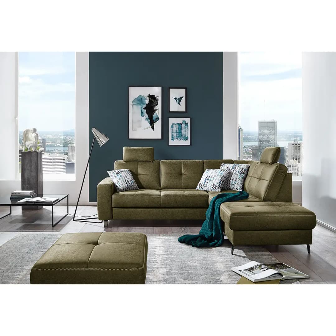 Ecksofa WadiWOOD II | Grün