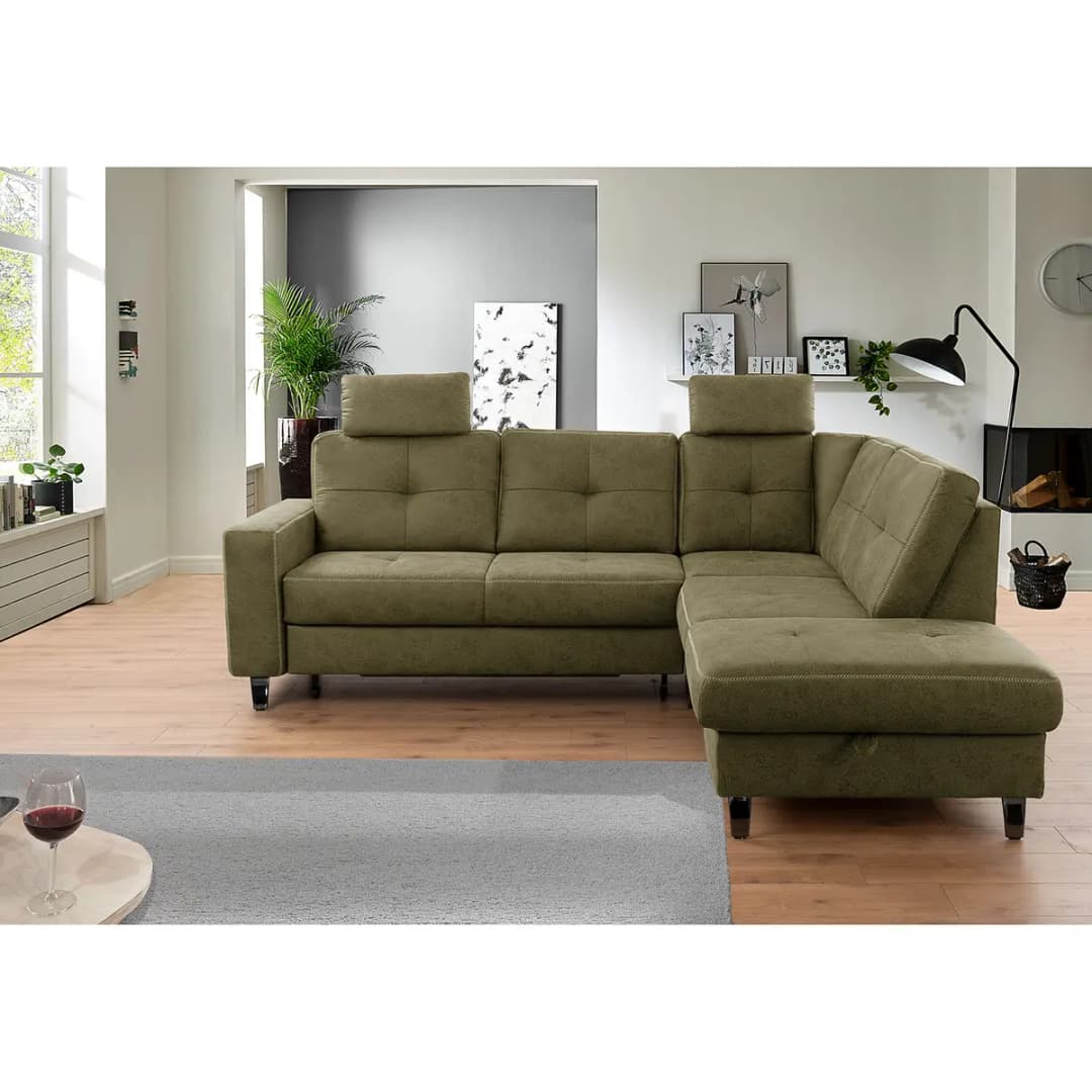 Ecksofa WadiWOOD II | Grün