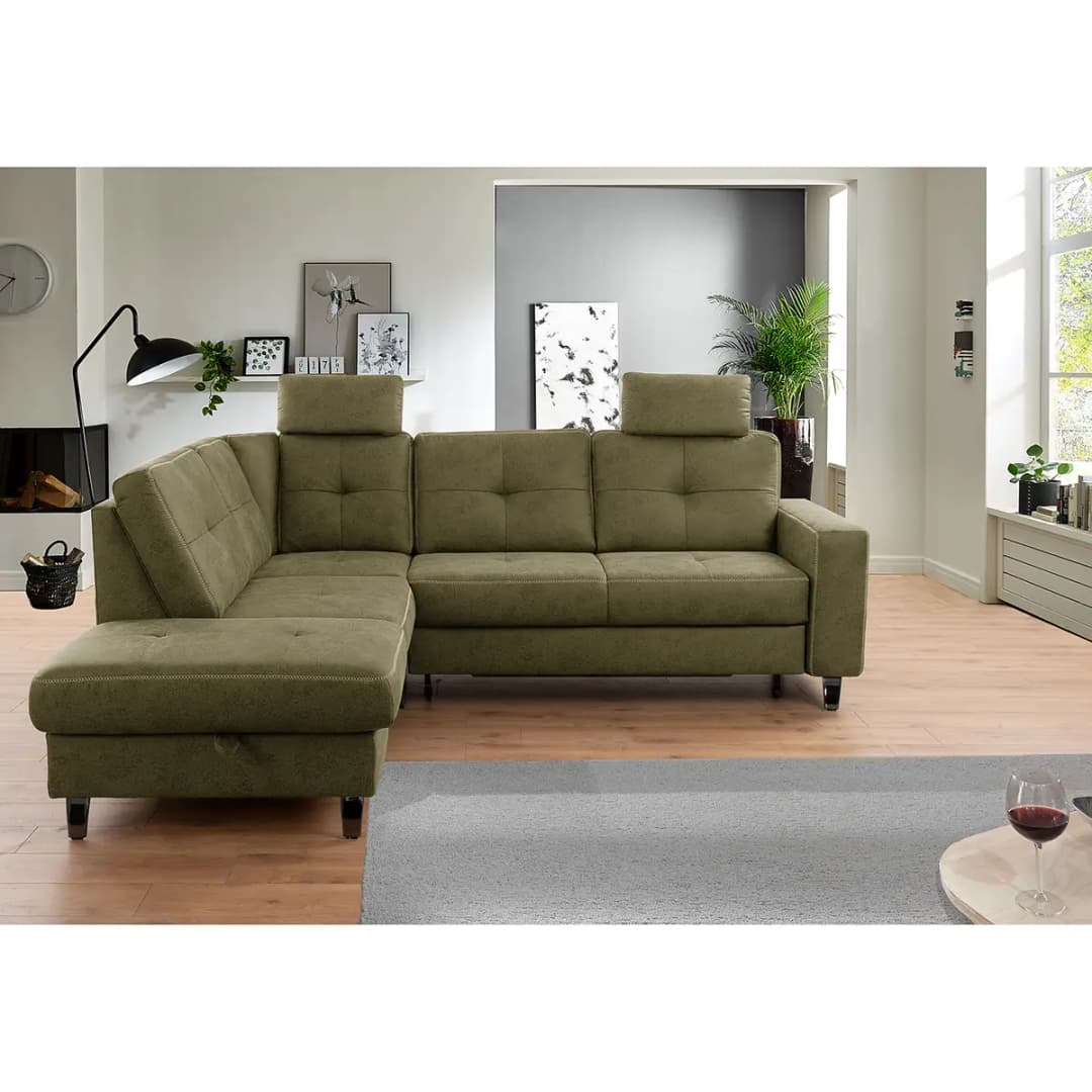 Ecksofa WadiWOOD II | Grün