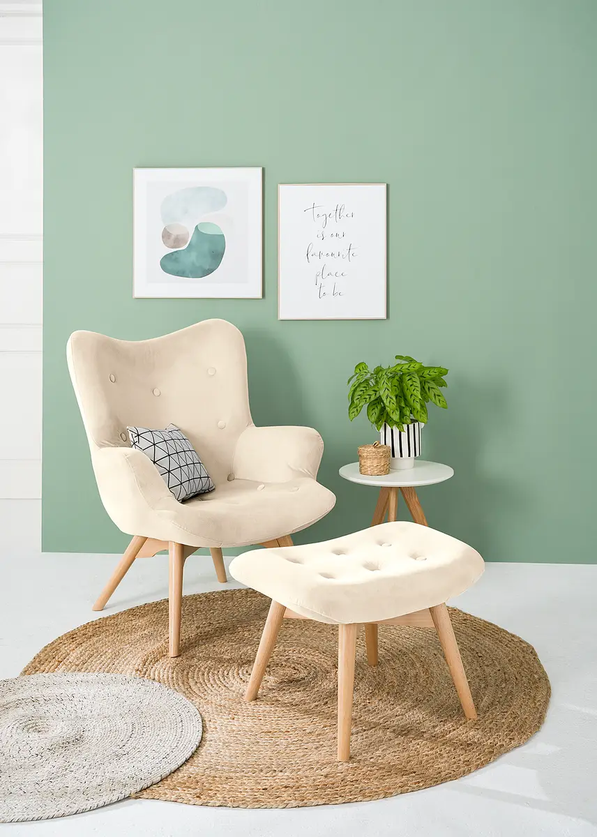 Polsterhocker Vaia | Beige