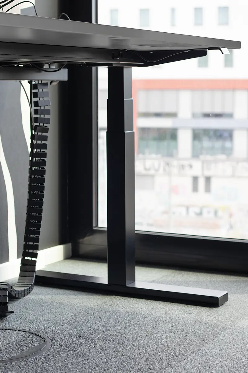 Verstellbarer Schreibtisch eModel 2.0 120cm Grau/Schiefer