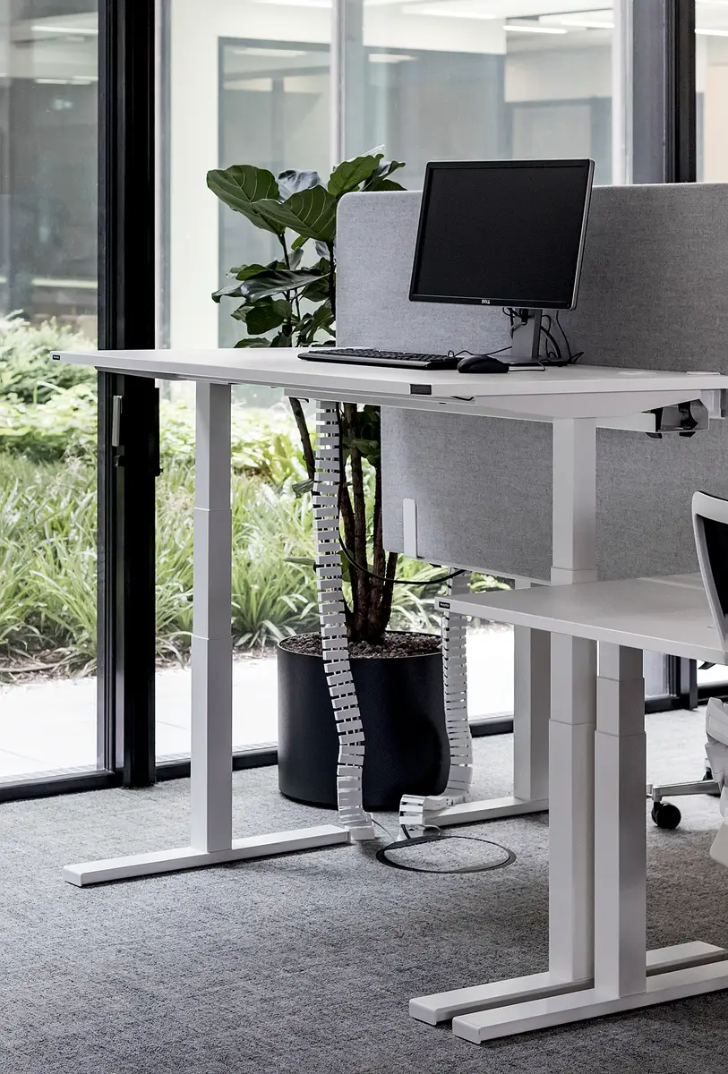 Verstellbarer Schreibtisch eModel 2.0 160cm Weiß | Weiß