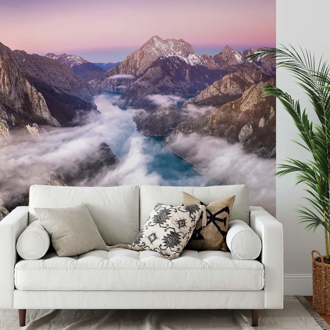 Fototapete Over the Mountains | Mehrfarbig