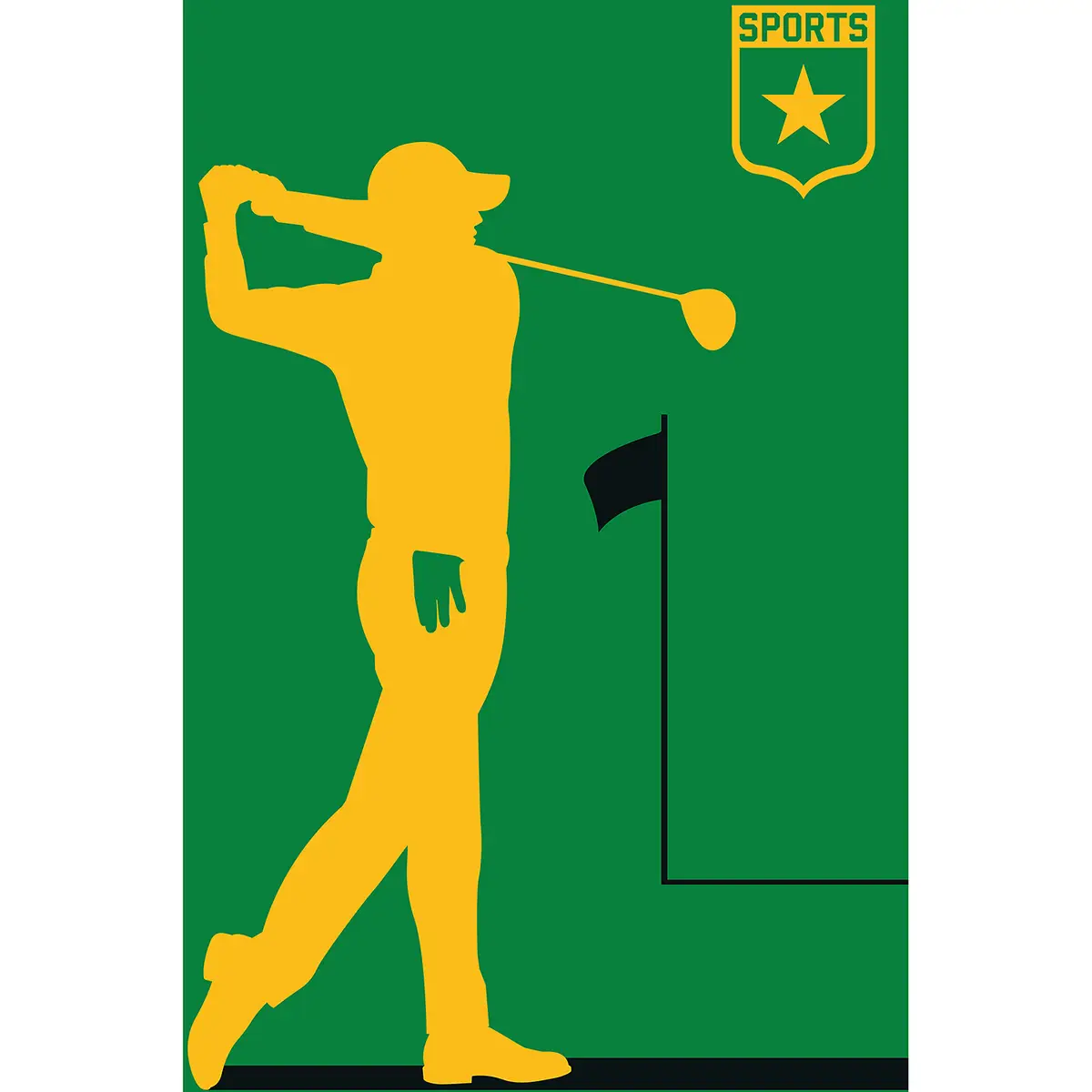 Fototapete Golfplayer 2 x 2cm Strukturvlies | Grün