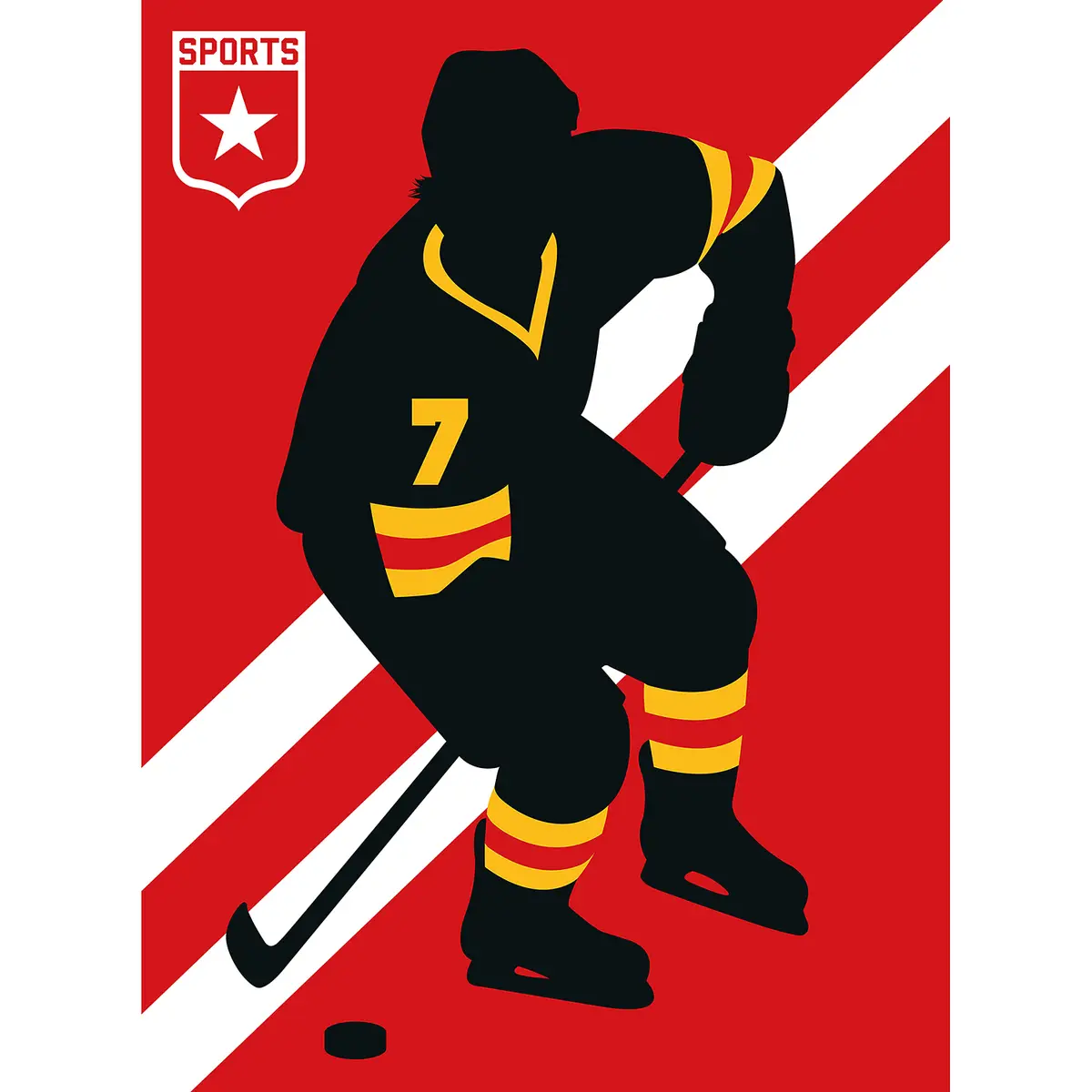Fototapete IceHockey Vlies Premium | Rot