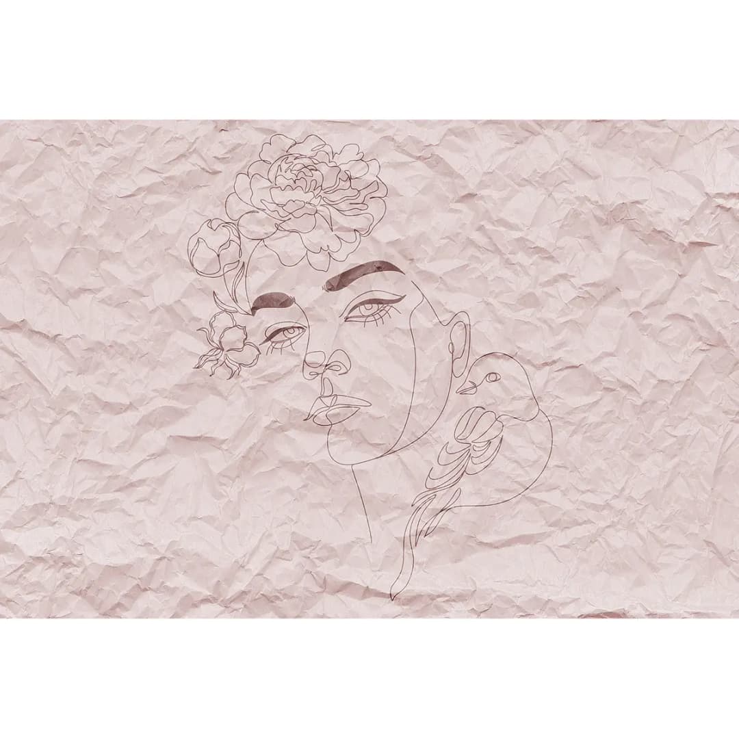 Fototapete Paper Face I Vlies matt | Pink