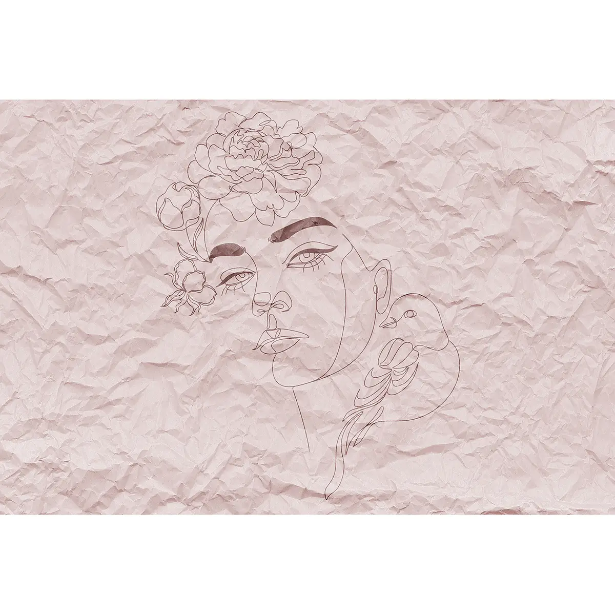 Fototapete Paper Face I Vlies matt | Pink