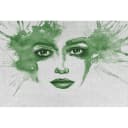 Fototapete Watercolour Face II | Grün