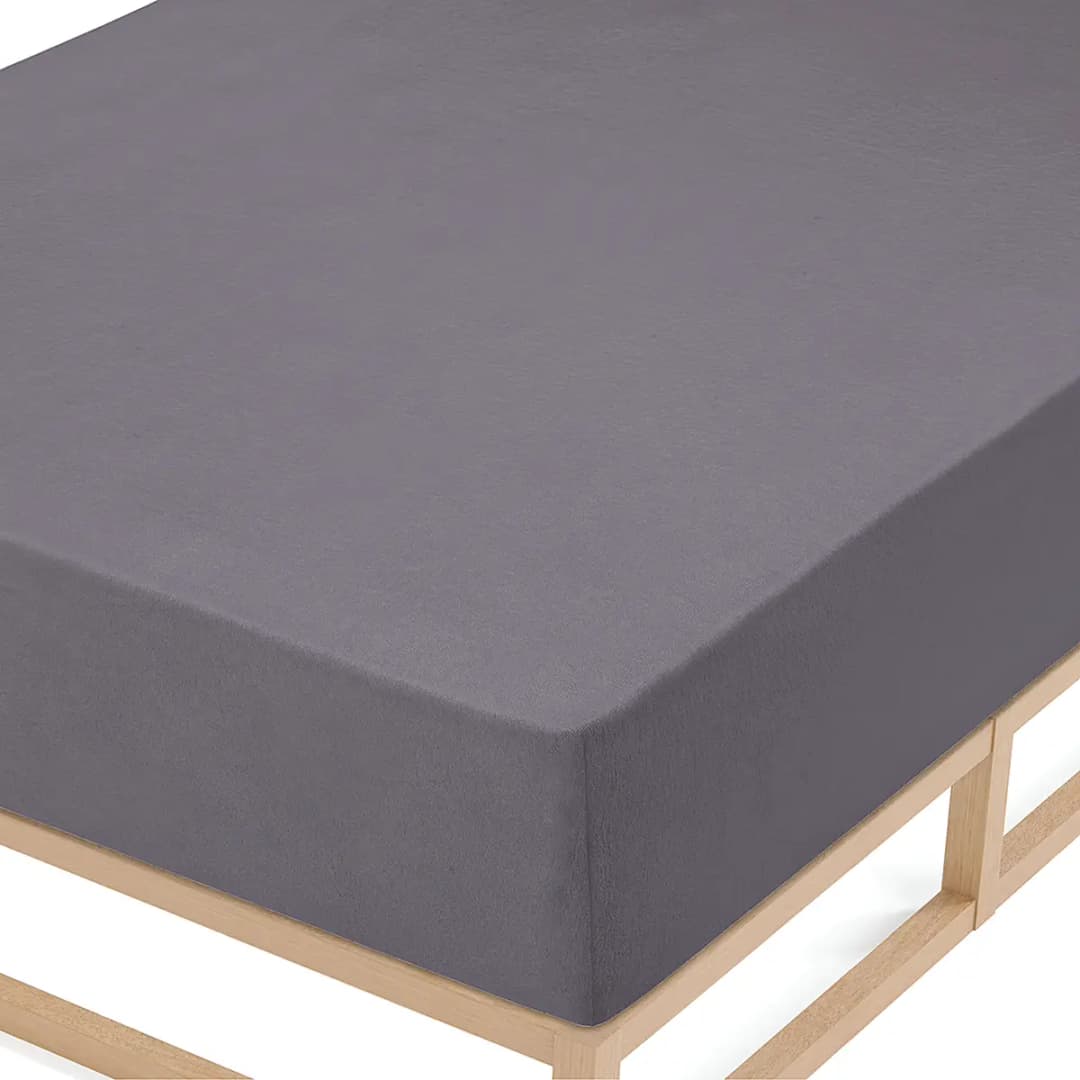 Frottee-Stretch-Spannbettlaken 0012344 | Silber