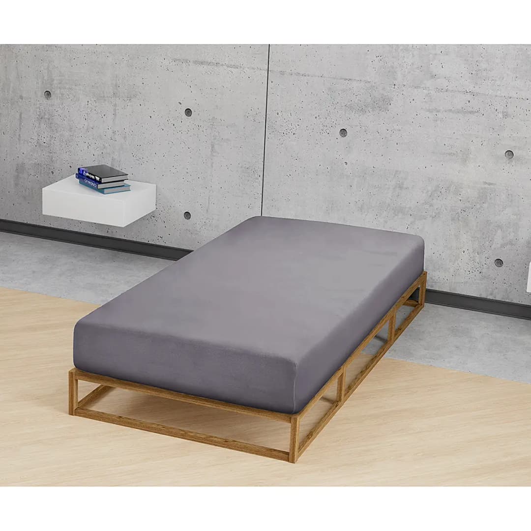 Frottee-Stretch-Spannbettlaken 0012344 | Silber
