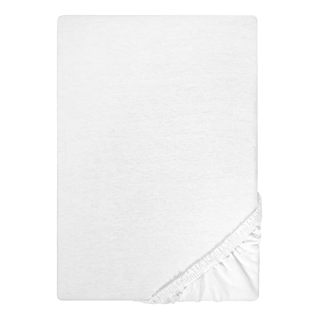Jersey Spannbettuch 0077155 Weiß/Weiß | Weiß