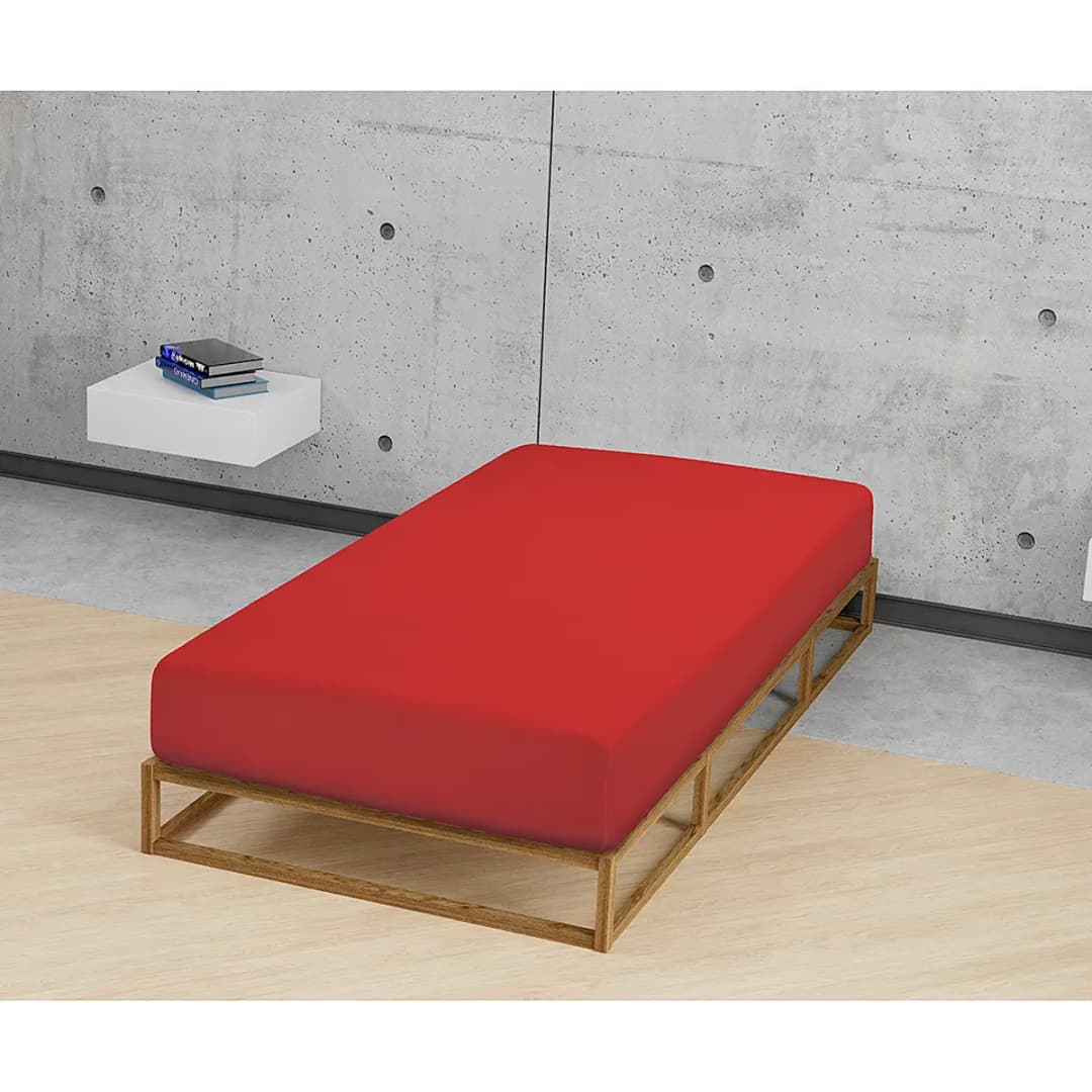 Jersey-Elastic-Spannbetttuch | Rot