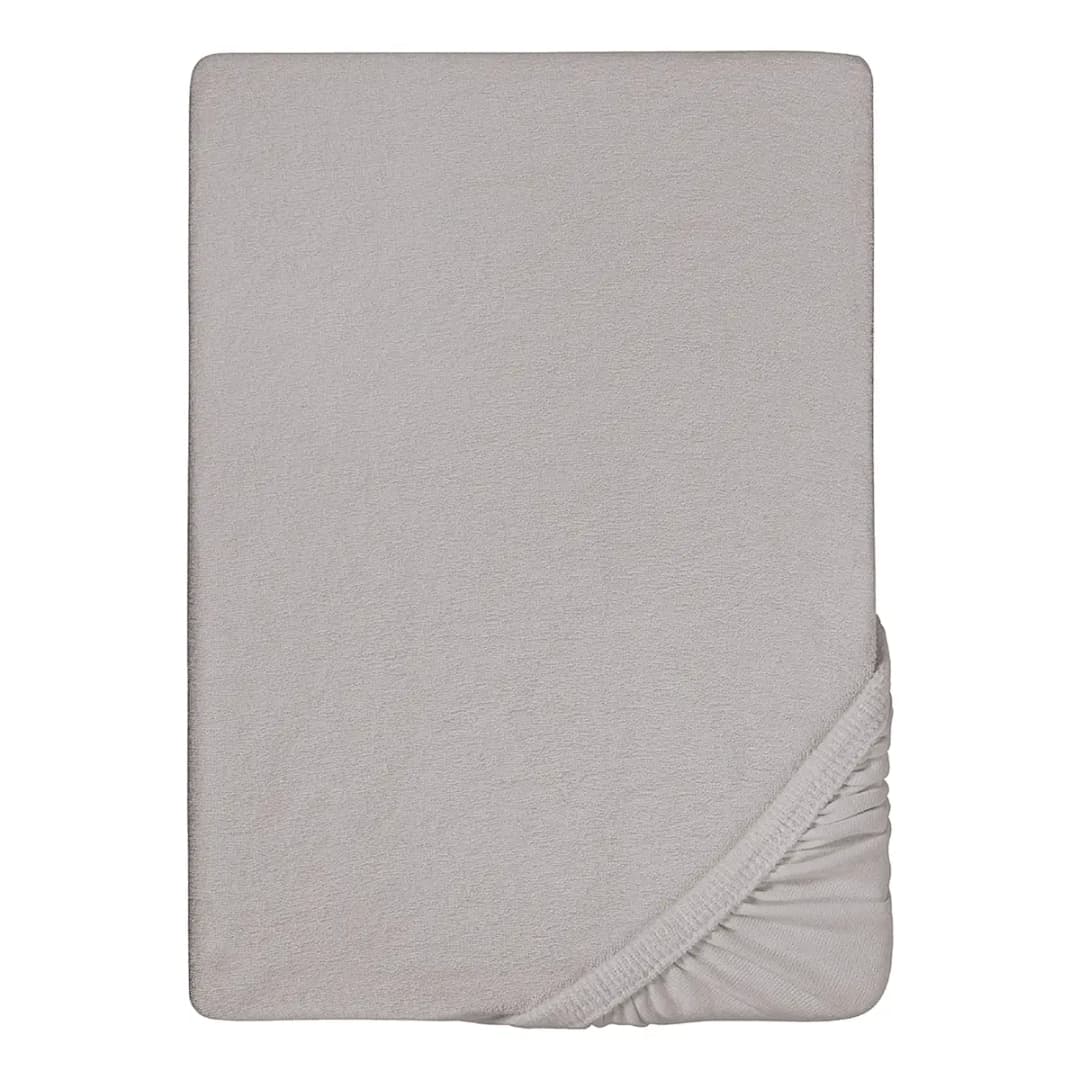 Frottee-Stretch-Spannbettlaken 0012344 | Grau